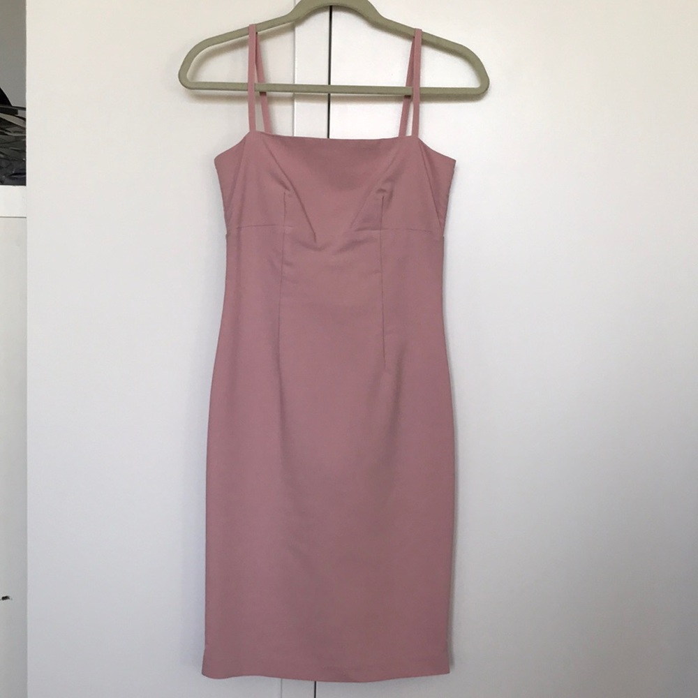 Blush pink strappy dress